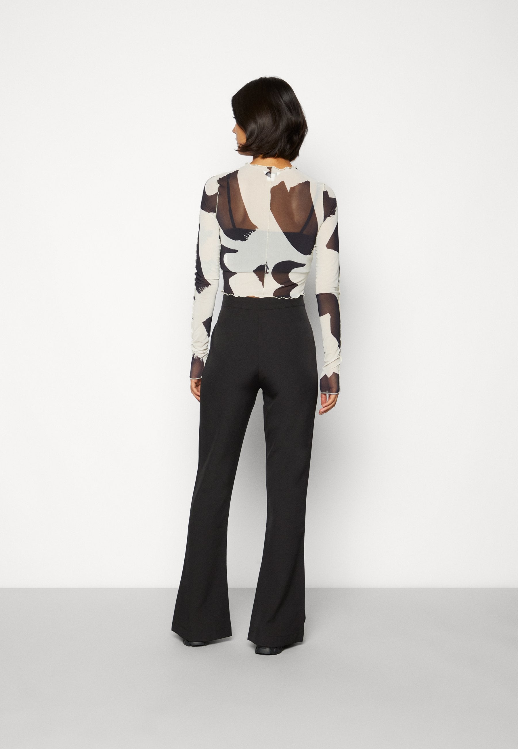 Colourful Rebel FALLON ZIPPER SLIT FLARE PANTS