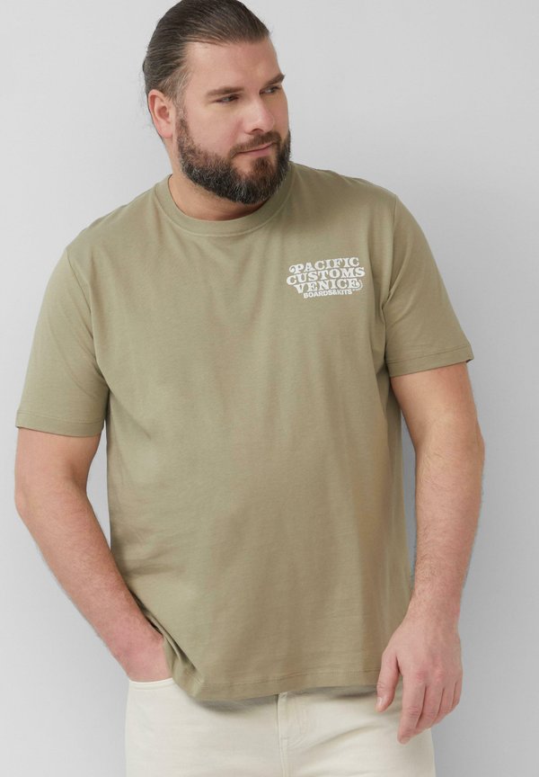 s.Oliver Print T-shirt - helles olivgrün