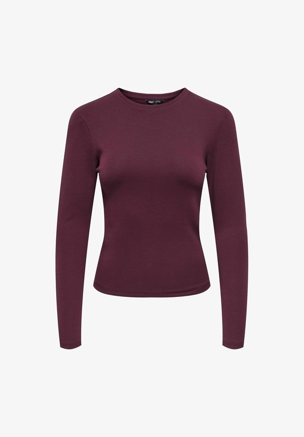 ONLY ONLRILEY O-NECK L/S TOP JRS NOOS - Long sleeved top - winetasting