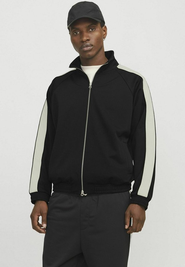 Jack & Jones Zip Sweat Striped Zip Sweat - Zip-up sweatshirt - black