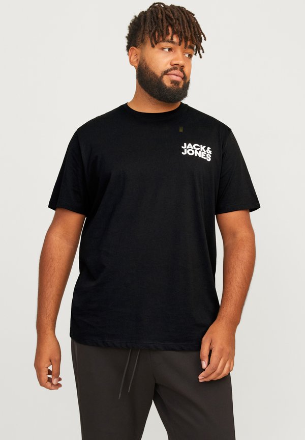 Jack & Jones LOGO PLUS SIZE RUNDHALS KURZARM ECORP 2PACK - Print T-shirt - weiß grau