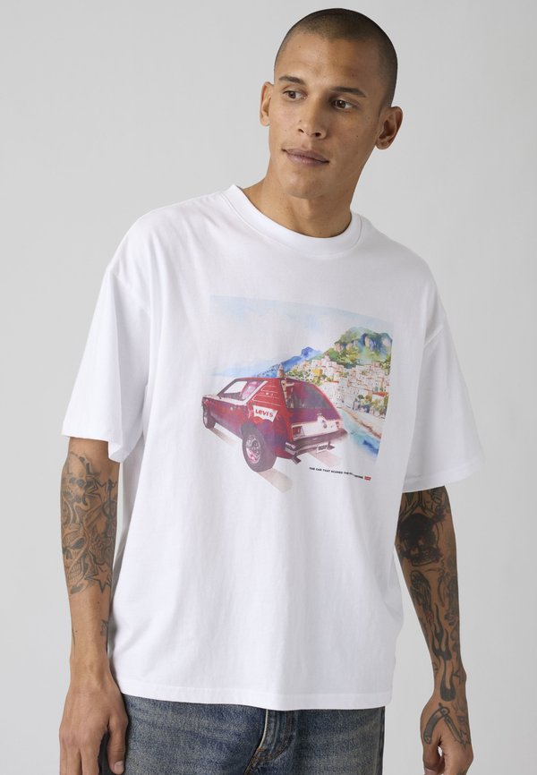 Levi's® BOXY TEE - Print T-shirt - coastal creative gremlin 2 white plus