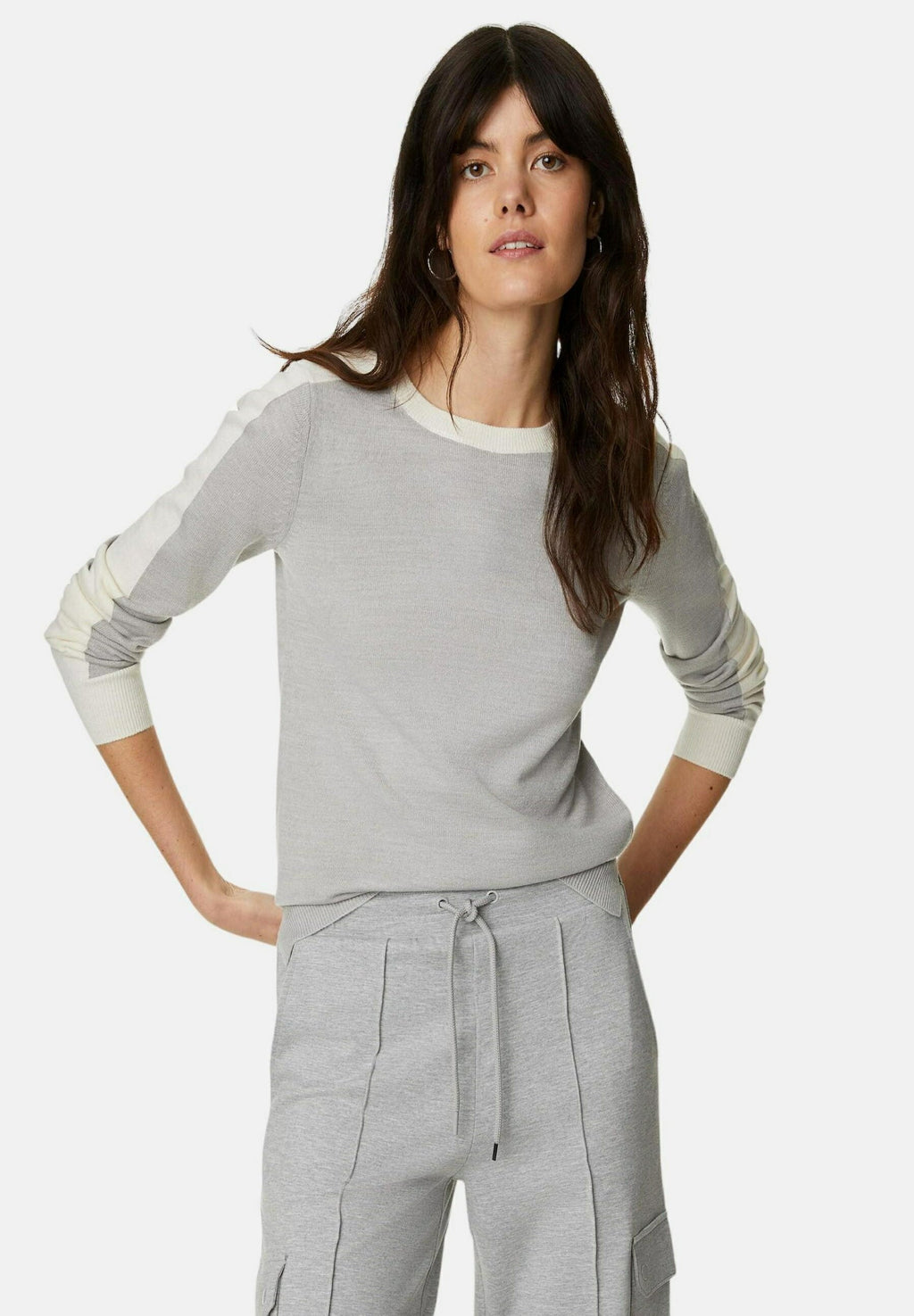 Marks & Spencer SUPERSOFT STRIPED CREW NECK