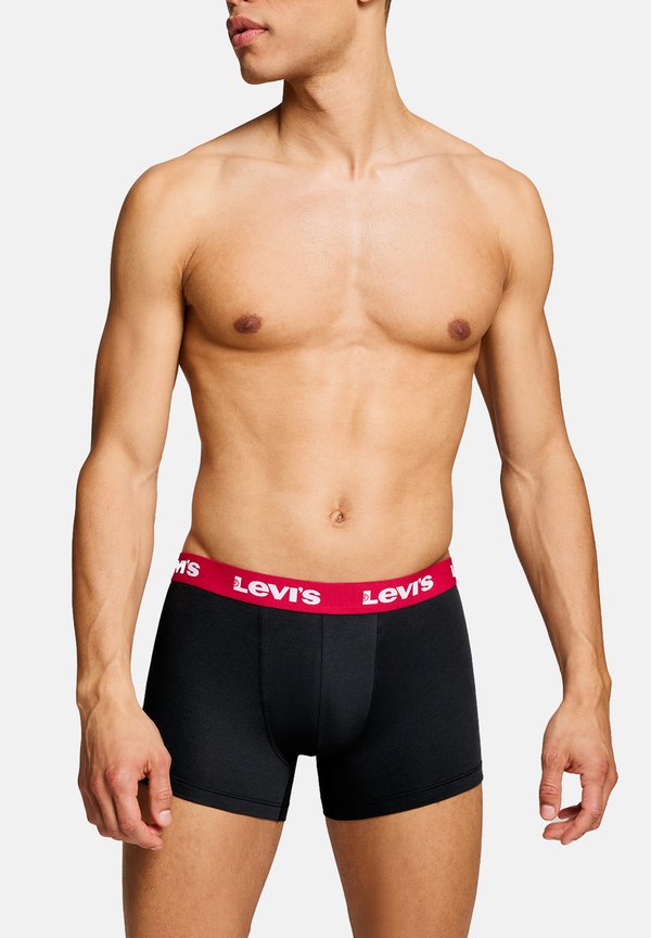 Levi's® LEVIS HERREN BOXERSHORTS REPEAT LOGO BOXER UNTERWÄSCHE PANTS 4-ER PACK  - Trunks - black red