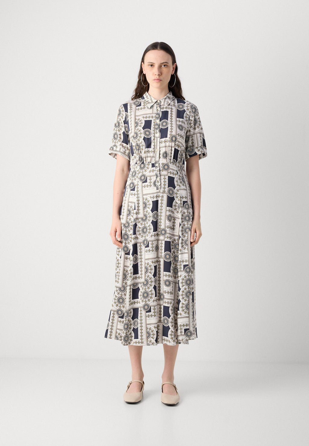 Marc O'Polo DRESS SHORT SLEEVES COLLAR BUTTONED PRINTED