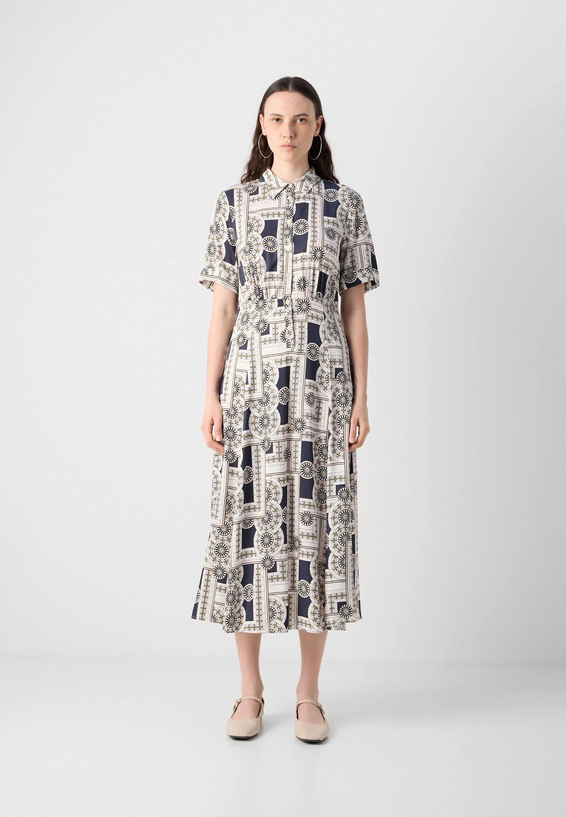 Marc O'Polo DRESS SHORT SLEEVES COLLAR BUTTONED PRINTED