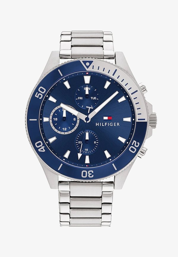 Tommy Hilfiger Chronograph watch - silver coloured blue