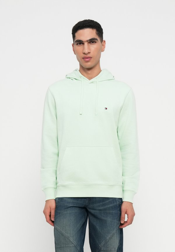 Tommy Hilfiger FLAG EMBROIDERY TERRY DRAWSTRING HOODY - Hoodie - opal green