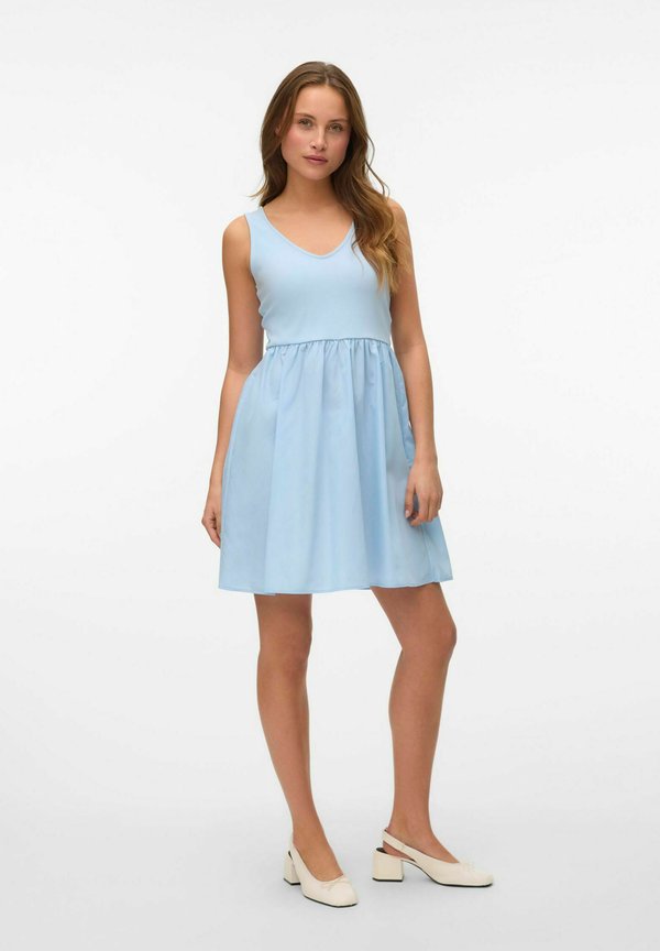 Vero Moda VMVALLY Short - Day dress - cashmere blue