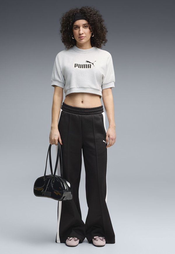 Puma ESSENTIALS ELEVATED NO. 1 LOGO RELAXED SWEATSHIRT - Print T-shirt - white glow heather