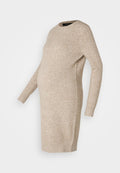 Vero Moda Maternity VMMDOFFY O NECK  NOOS - Jumper dress - sepia tint melange