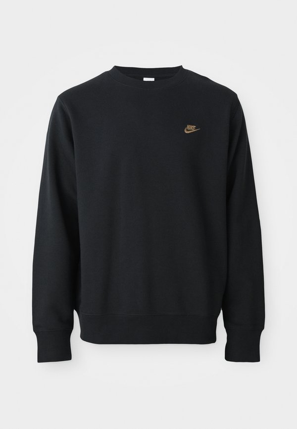 Nike Sportswear CLUB CREW - Sweatshirt - black/mosswood brown