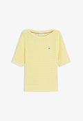 Tommy Hilfiger FINE CABLE BOAT NECK - Jumper - citronella
