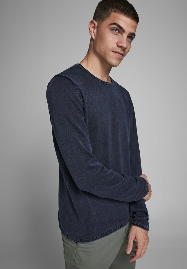 Jack & Jones JJELEO KNIT CREW NECK NOOS - Jumper - navy blazer