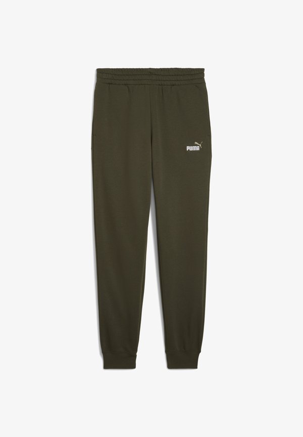 Puma ESSENTIALS 2 COLOUR NO.1 LOGO JOGGING - Tracksuit bottoms - dark olive