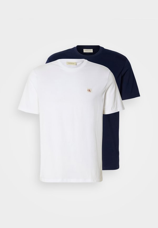 Calvin Klein Jeans 2 PACK - Basic T-shirt - maritime navy/bright white