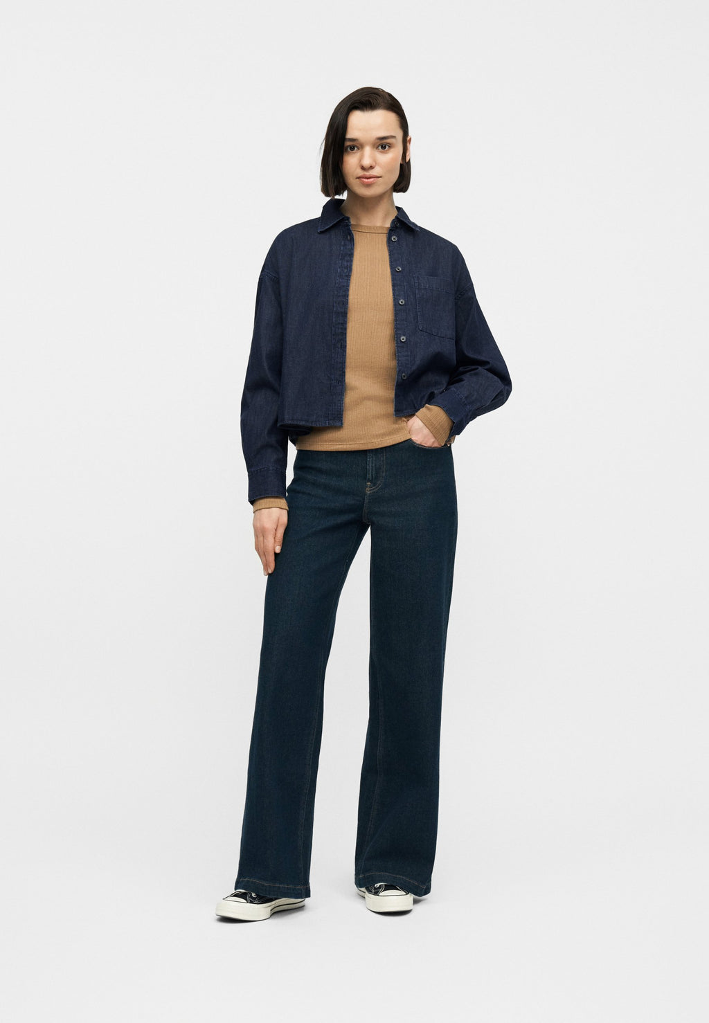 GAP STRAIGHT CROPPED SHIRT