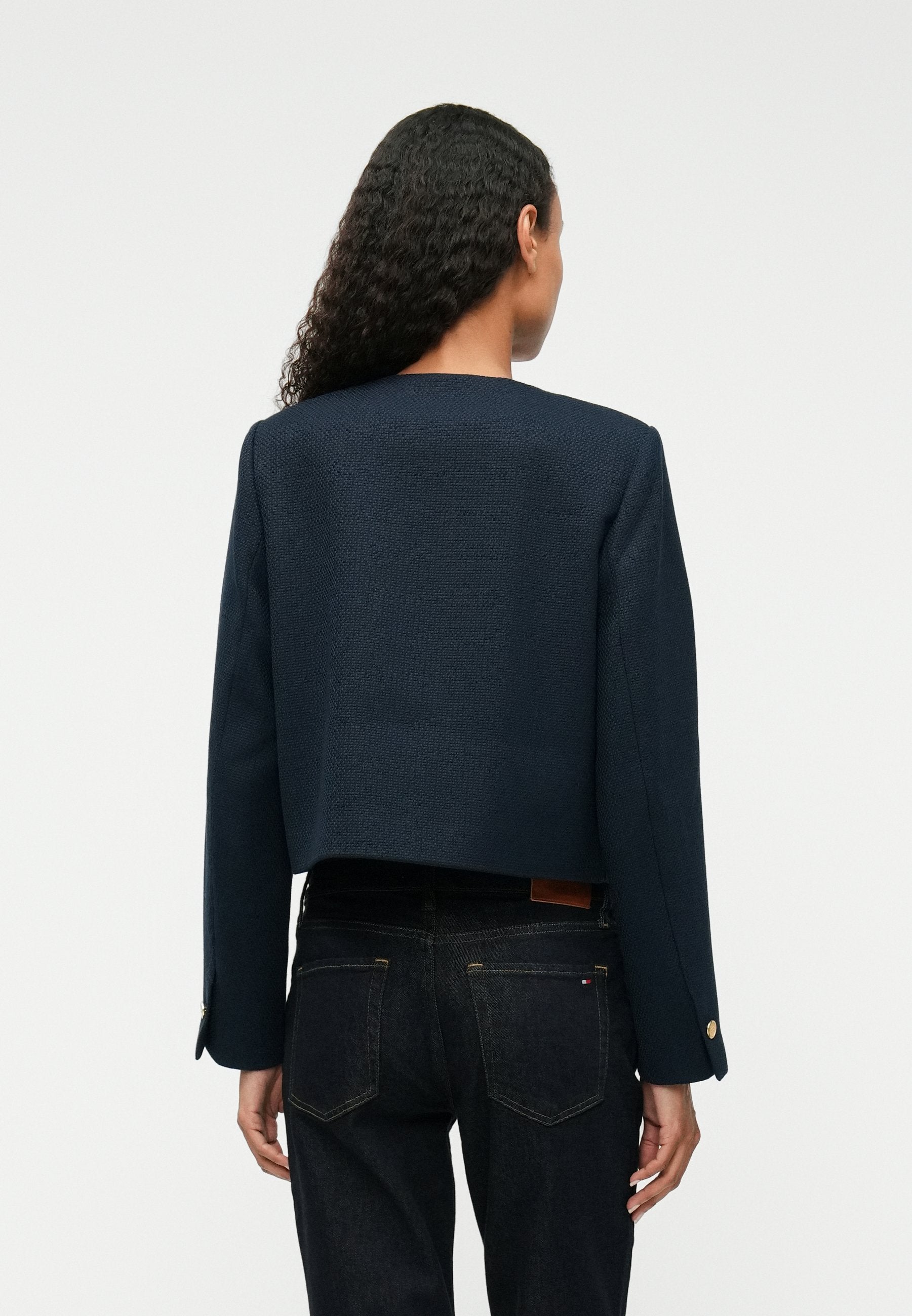 TEXTURED WOOL BLEND DOUBLE BREASTED JACKET Media 4