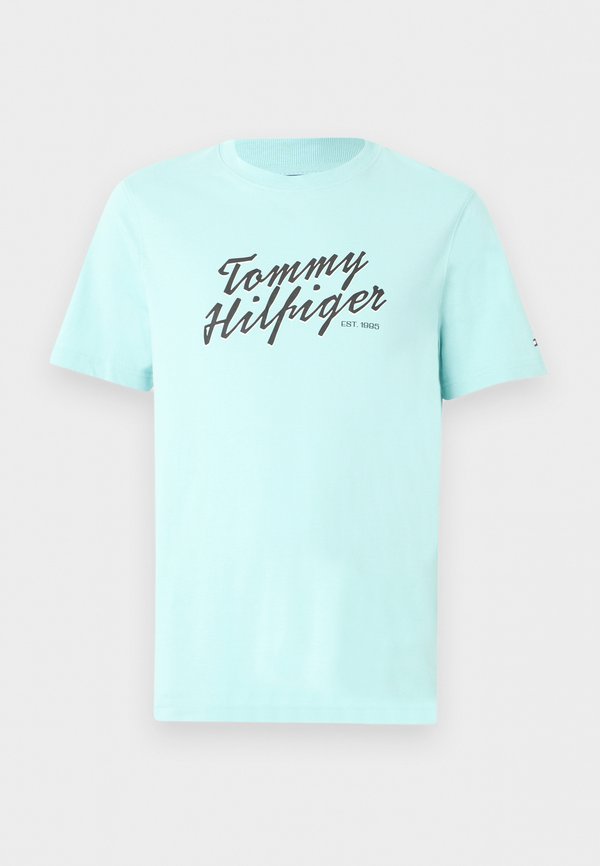 Tommy Hilfiger SUMMER TEXT GRAPHIC TEE - Print T-shirt - arctic aqua