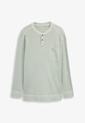 TOM TAILOR PLUS SIZE - HENLEY LANGARM MIT TRUKTU - Jumper - soft greyish green