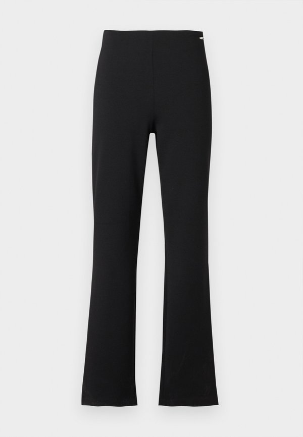 Calvin Klein PONTE STRAIGHT LEG PANT - Trousers - black