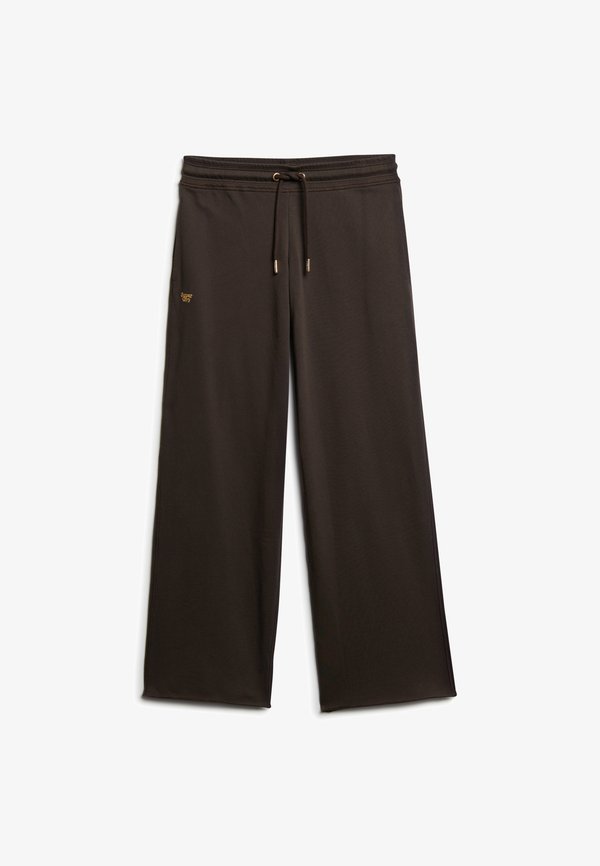 Superdry & Co ESSENTIAL LOGO STRAIGHT JOGGERS - Tracksuit bottoms - bison black