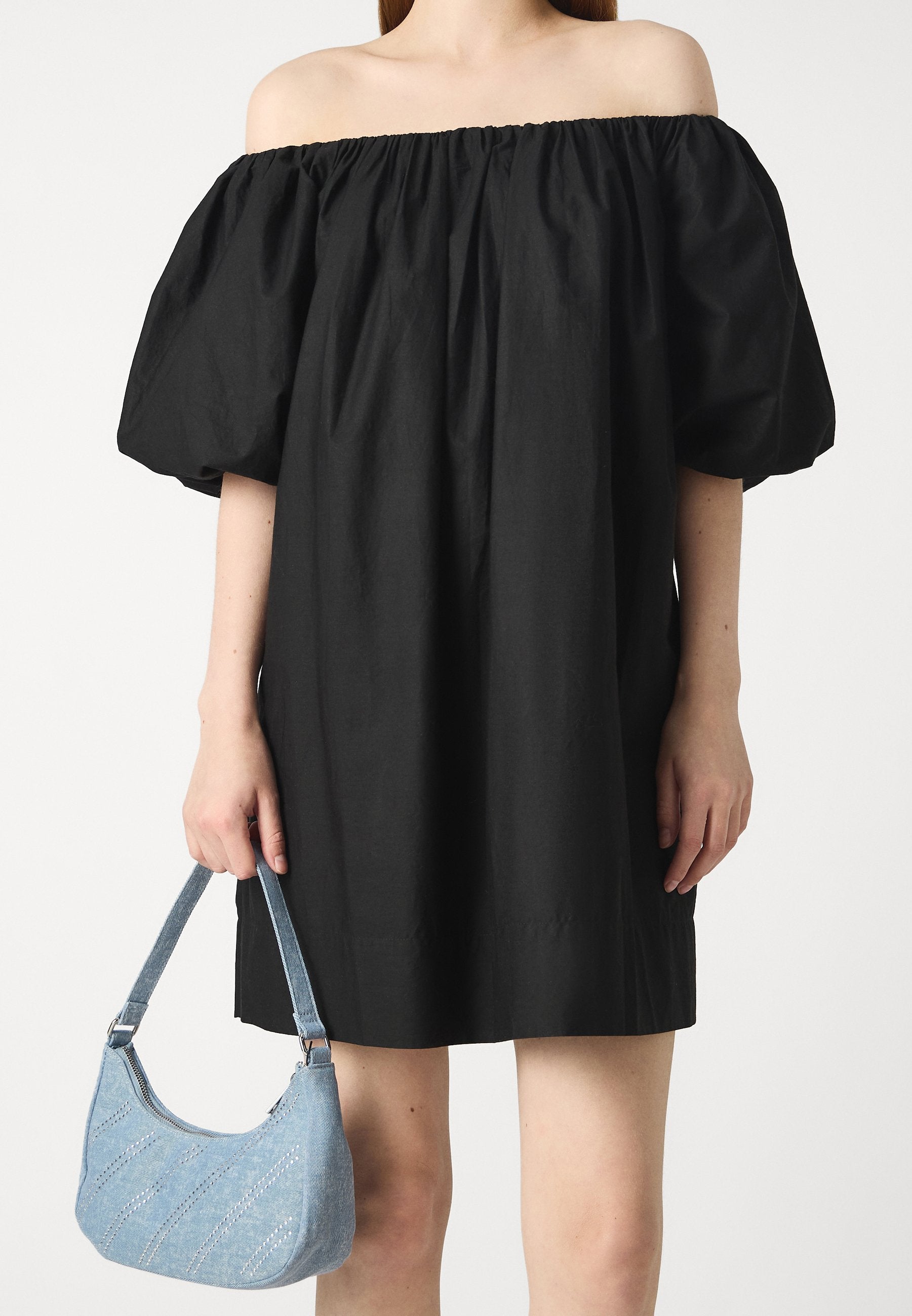 Gina Tricot OFF SHOULDER POPLIN DRESS