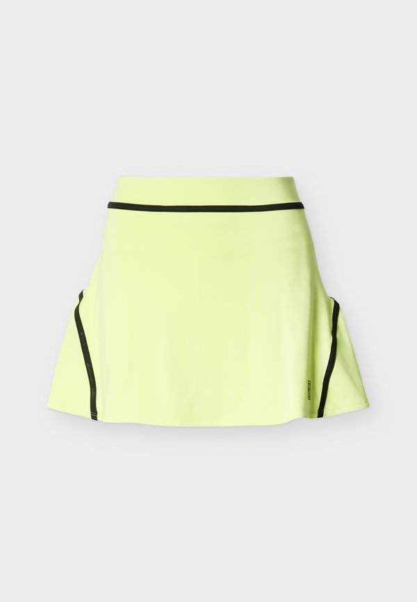 Nike Performance NIKECOURT ADVANTAGE SKIRT NOVELTY - Sports skirt - light lemon twist/black