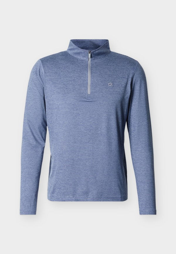 Calvin Klein Golf CRUISE ZIP - Long sleeved top - navy marl