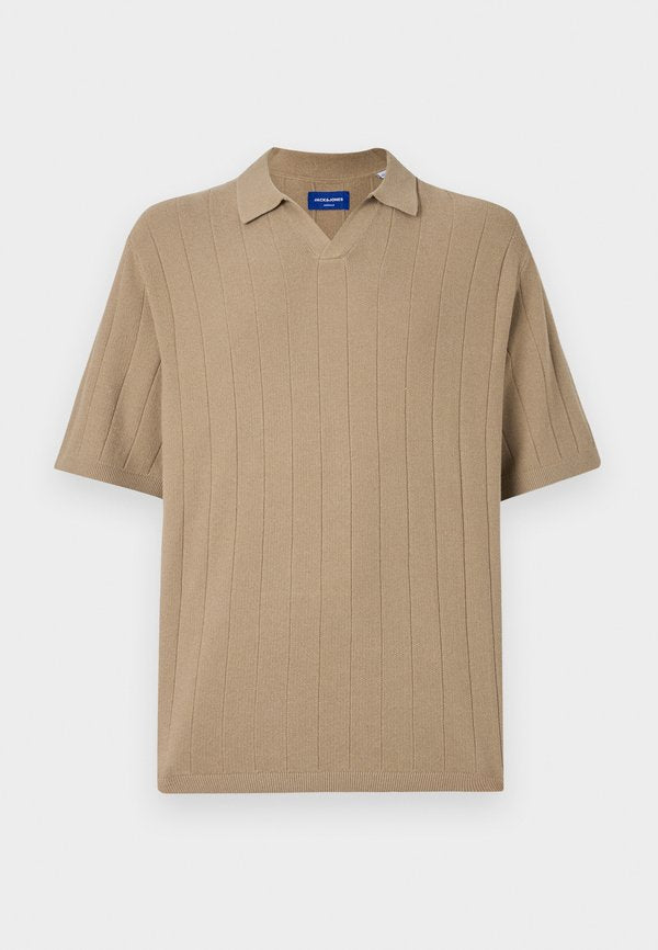 Jack & Jones Knitted Plain Knitted - Polo shirt - silver sage