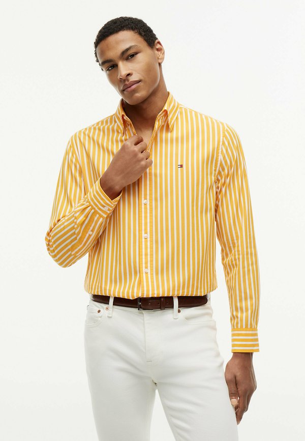 Tommy Hilfiger FLEX POPLIN SEASONAL STRIPE SHT - SEASONAL PATTERN - Shirt - orange flash   stripe