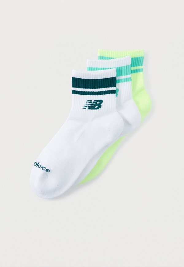 New Balance RUN UNISEX 3 PACK - Socks - white/yellow/green