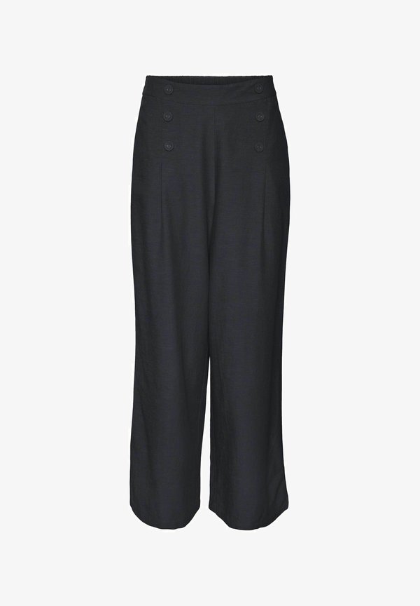 Vero Moda Wide-leg VMGISELLE High waist - Trousers - night sky