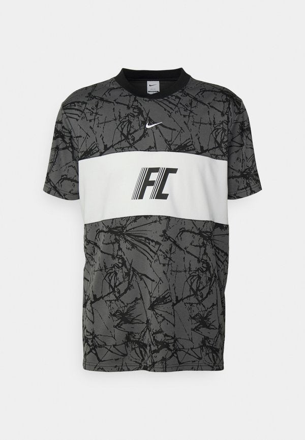 Nike Performance FC - Print T-shirt - iron grey/white/black/white