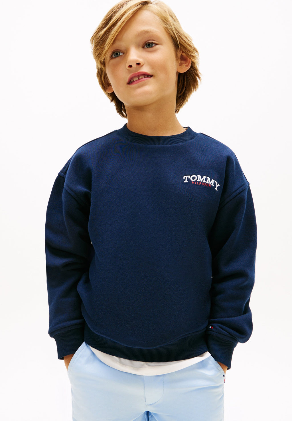 LOGO EMBROIDERY TERRY CREW NECK SWEATSHIRT Media 3