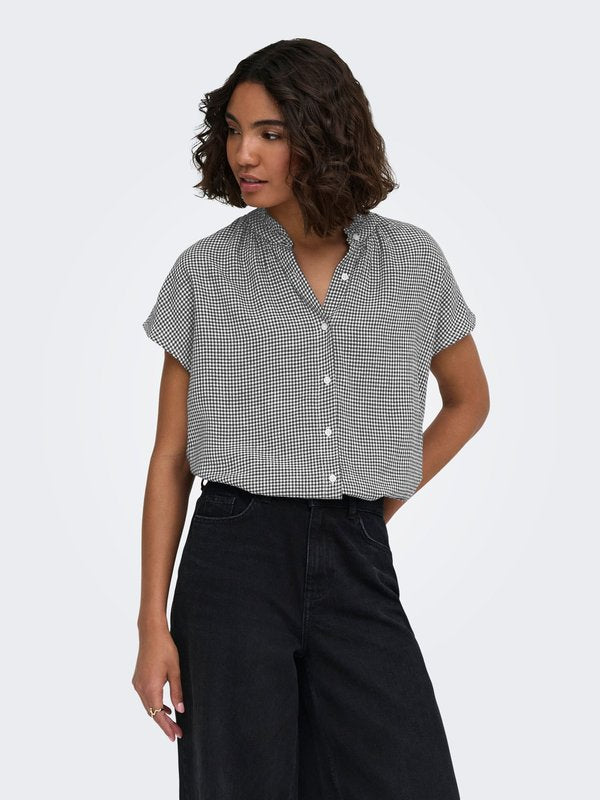 ONLY ONLSITALA - Button-down blouse - black