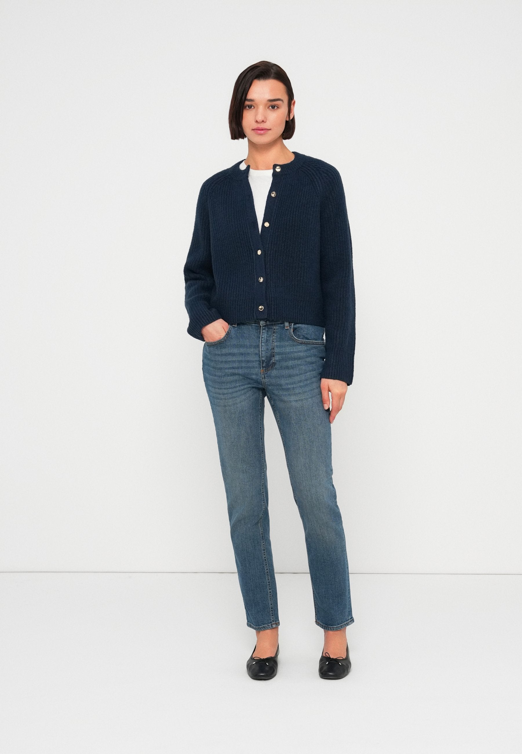 Abercrombie & Fitch CREW CARDI SOLID