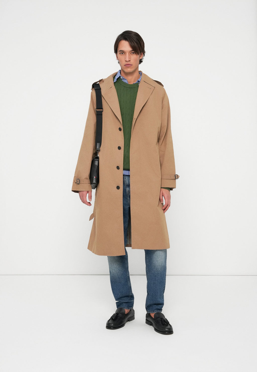 SMART CASUAL CRINKLE RELAXED TRENCH COAT Media 2