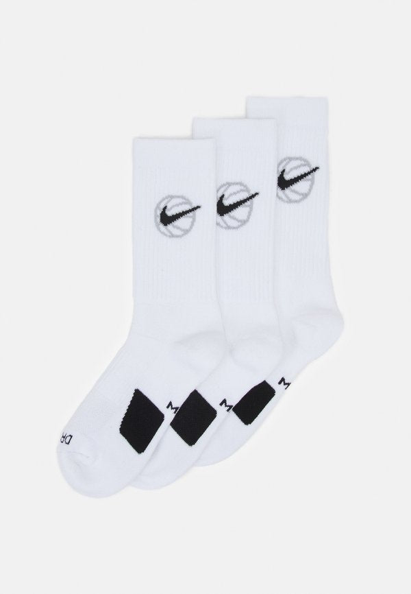 Nike Performance EVERYDAY CREW UNISEX 3 PACK - Sports socks - white/black