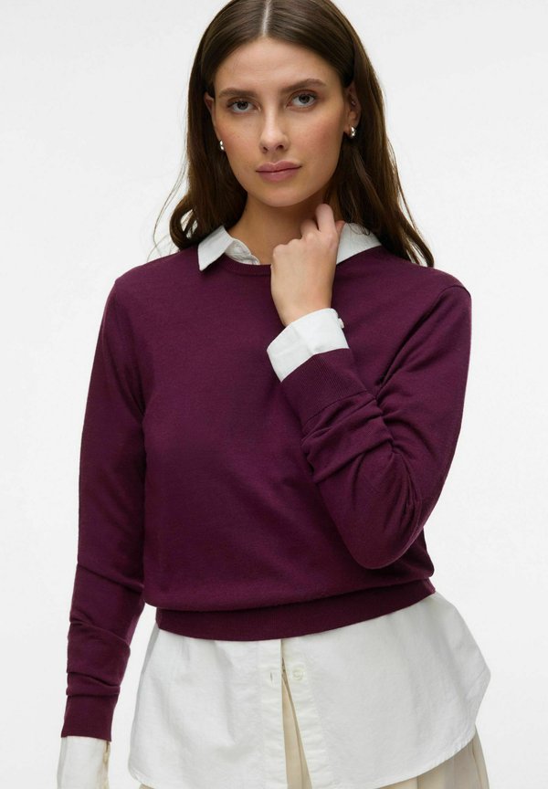 Vero Moda KNITTED PULLOVER AWCARA KNITTED PULLOVER - Jumper - catawba grape