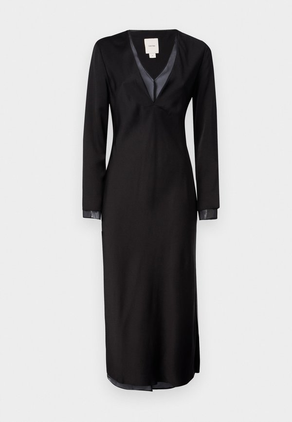 Calvin Klein SHEER PANEL SHIFT MIDI DRESS