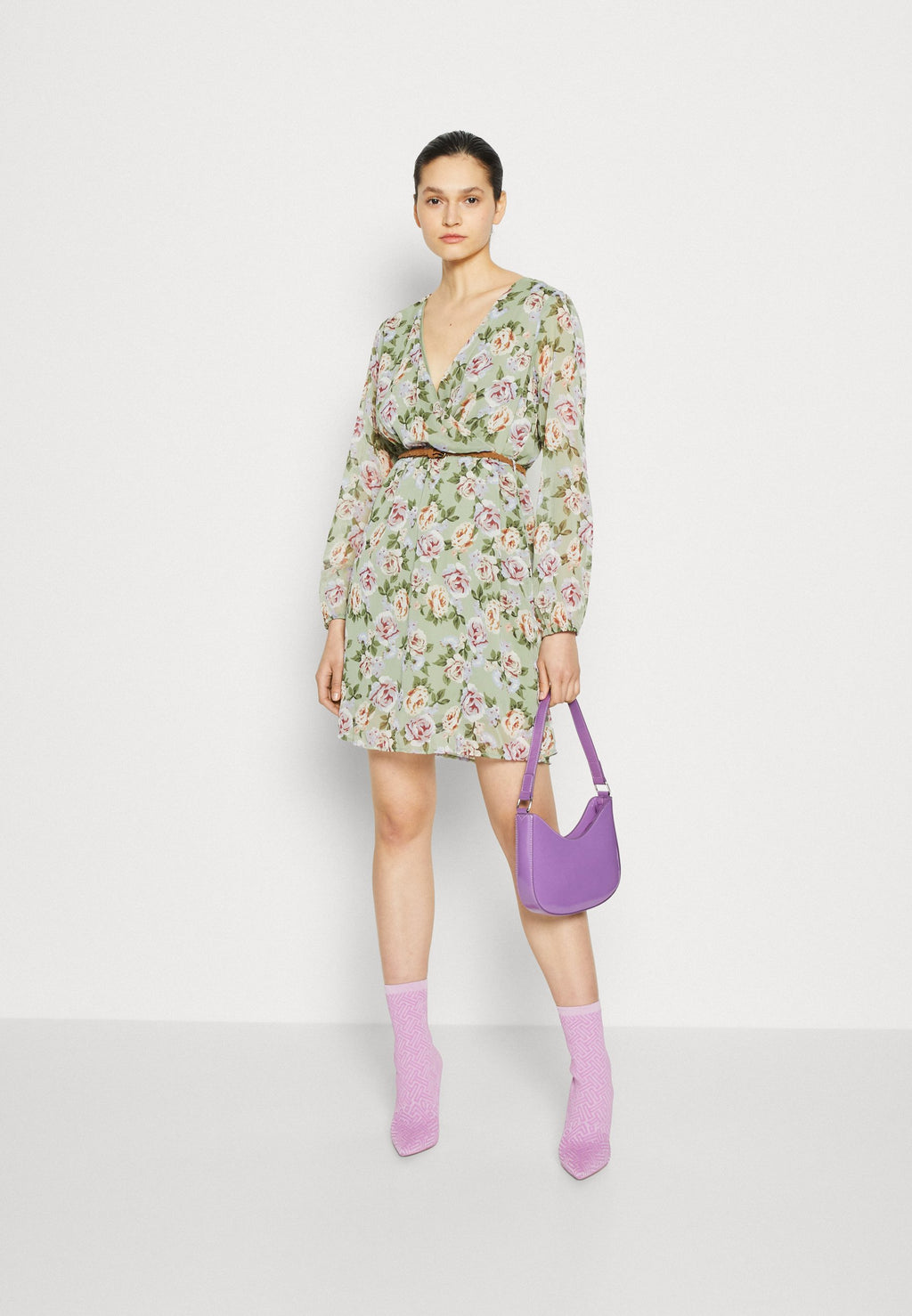 ONLY ONLMEDINA WRAP BELTED DRESS