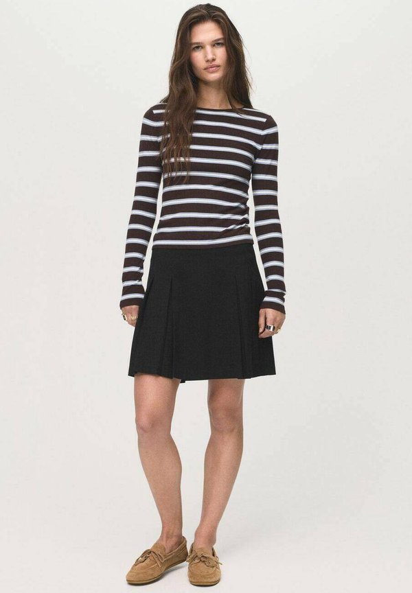 Mango Pleated skirt - black
