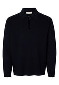 Selected SLHTELLER FN RELAXED HALF ZIP POLO NOOS