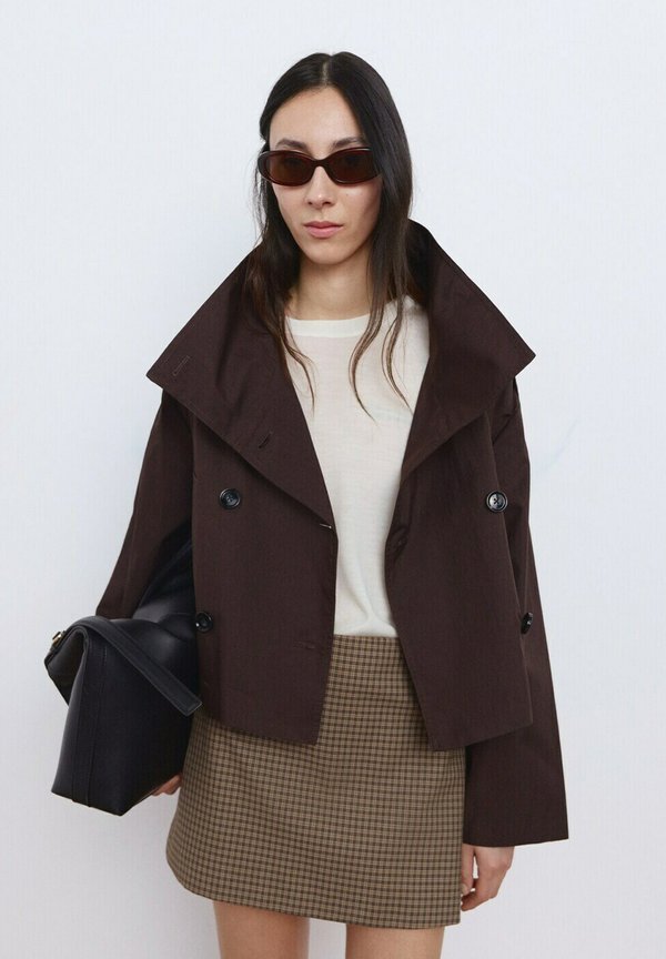 Mango A-line skirt - brown