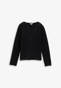 TOM TAILOR Jumper - black stripe with featheryarn