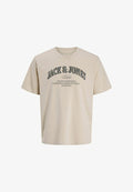 Jack & Jones JJEDENVER LOGO TEE SS O-NECK SN PLS - Print T-shirt - moonbeam