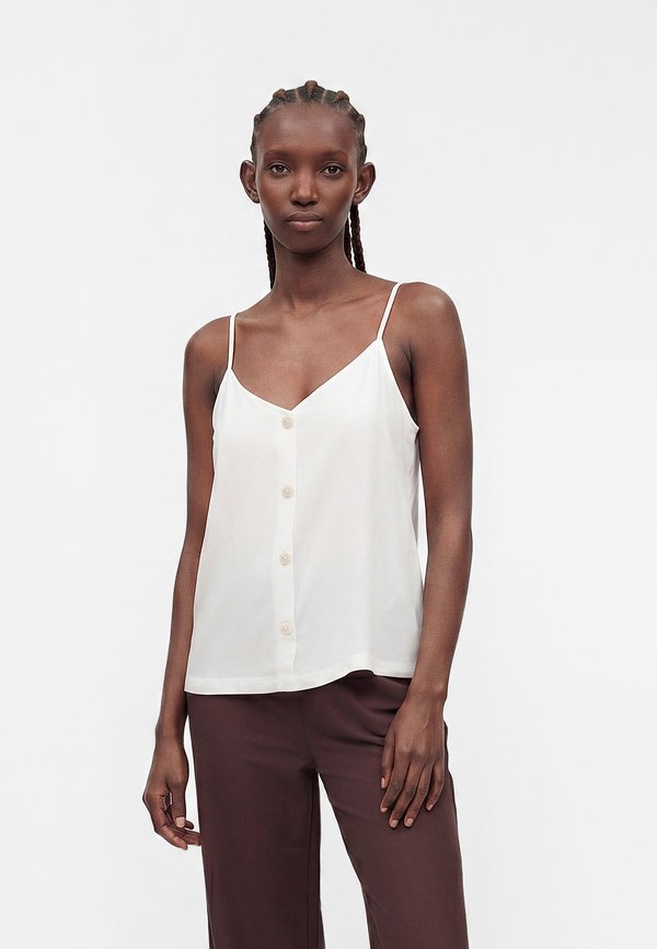 ONLY ONLNELLY LIFE BUTTON SINGLET SOLID - Top - cloud dancer