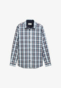 TOM TAILOR REGULAR FIT MIT KARO-MUSTER - Shirt - white blue shades check