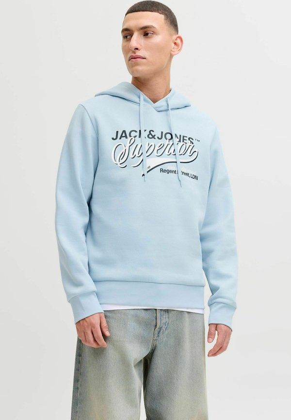 Jack & Jones JJELOGO SWEAT HOOD 2 COL 25/26 NOOS - Hoodie - celestial blue
